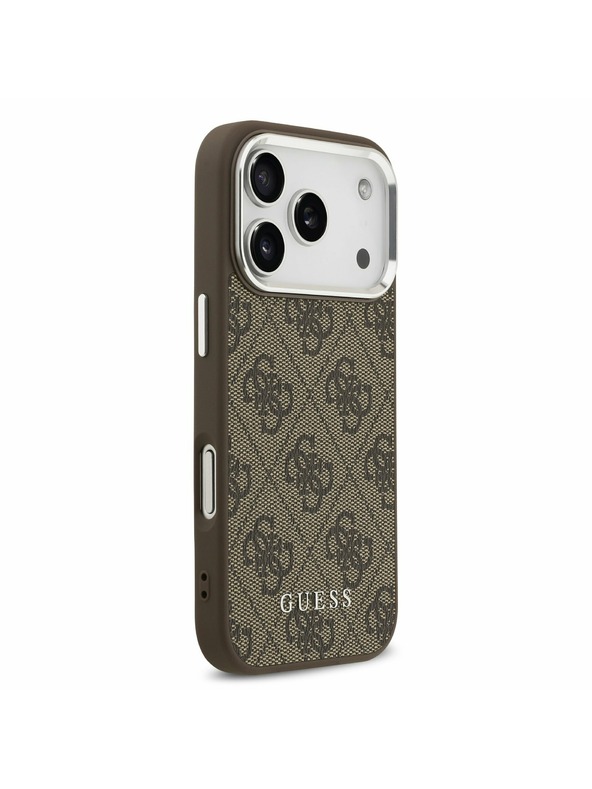 Guess Guess 4G MagSafe Zadní Kryt pro iPhone 17 Pro Max Brown