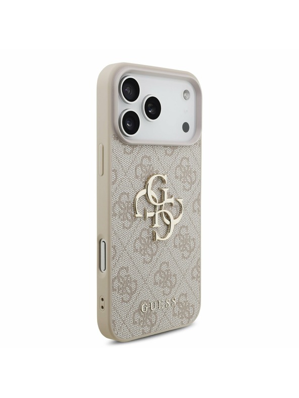 Guess Guess PU 4G Metal Logo Zadní Kryt pro iPhone 17 Pro Max Pink
