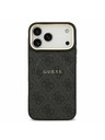 Guess Guess PU Leather 4G Gold Frame MagSafe Zadní Kryt pro iPhone 17 Pro Max Black