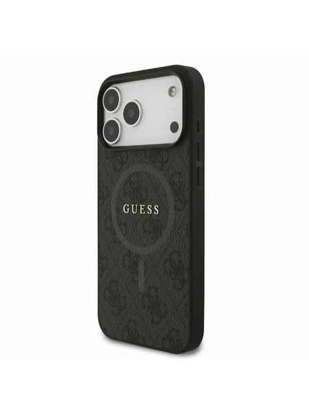 Guess Guess PU Leather 4G Colored Ring MagSafe Zadní Kryt pro iPhone 17 Pro Max Black