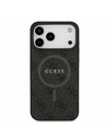 Guess Guess PU Leather 4G Colored Ring MagSafe Zadní Kryt pro iPhone 17 Pro Max Black
