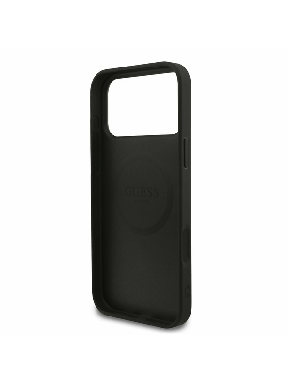 Guess Guess PU Leather 4G Colored Ring MagSafe Zadní Kryt pro iPhone 17 Pro Max Black