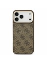Guess Guess PU Leather 4G Gold Frame MagSafe Zadní Kryt pro iPhone 17 Pro Max Brown