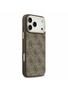 Guess Guess PU Leather 4G Gold Frame MagSafe Zadní Kryt pro iPhone 17 Pro Max Brown