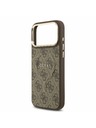 Guess Guess PU Leather 4G Gold Frame MagSafe Zadní Kryt pro iPhone 17 Pro Max Brown