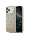 Guess Guess PU 4G Stripe Zadní Kryt pro iPhone 17 Pro Max Pink