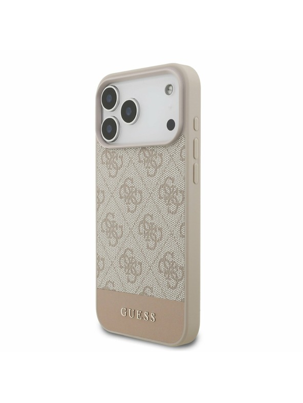 Guess Guess PU 4G Stripe Zadní Kryt pro iPhone 17 Pro Max Pink