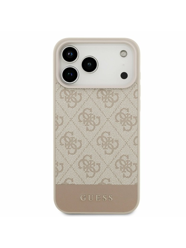 Guess Guess PU 4G Stripe Zadní Kryt pro iPhone 17 Pro Max Pink