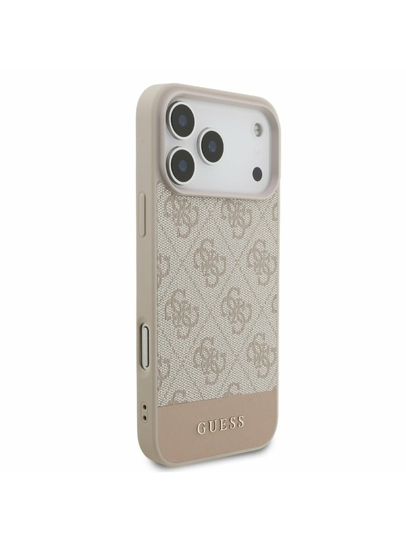 Guess Guess PU 4G Stripe Zadní Kryt pro iPhone 17 Pro Max Pink