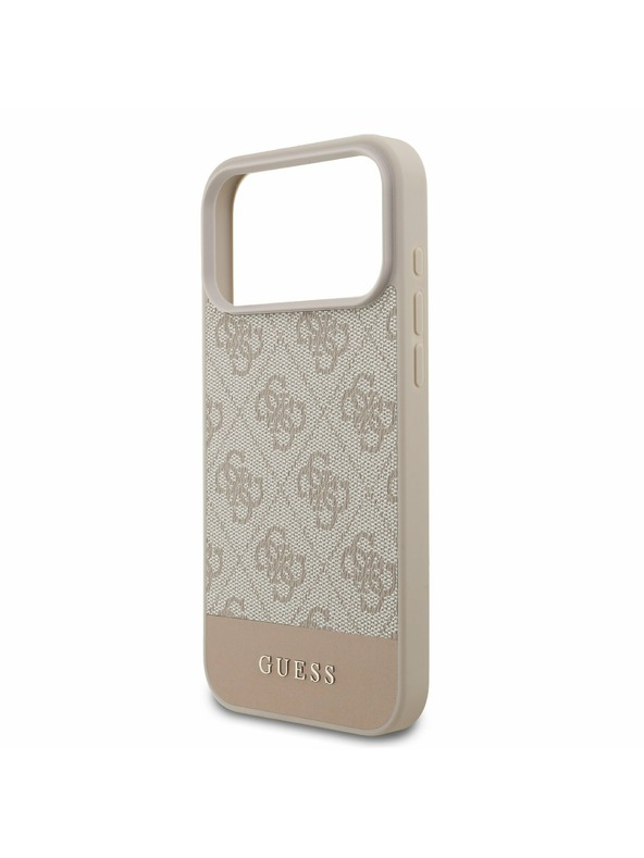 Guess Guess PU 4G Stripe Zadní Kryt pro iPhone 17 Pro Max Pink