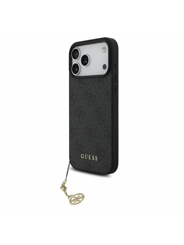 Guess Guess 4G Charm MagSafe Zadní Kryt pro iPhone 17 Pro Max Tone on Tone Grey