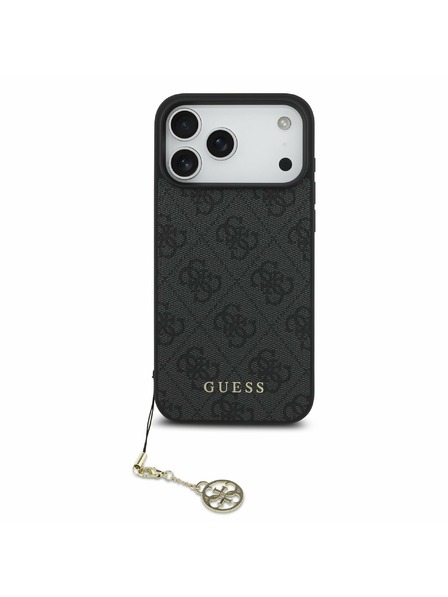 Guess Guess 4G Charm MagSafe Zadní Kryt pro iPhone 17 Pro Max Tone on Tone Grey