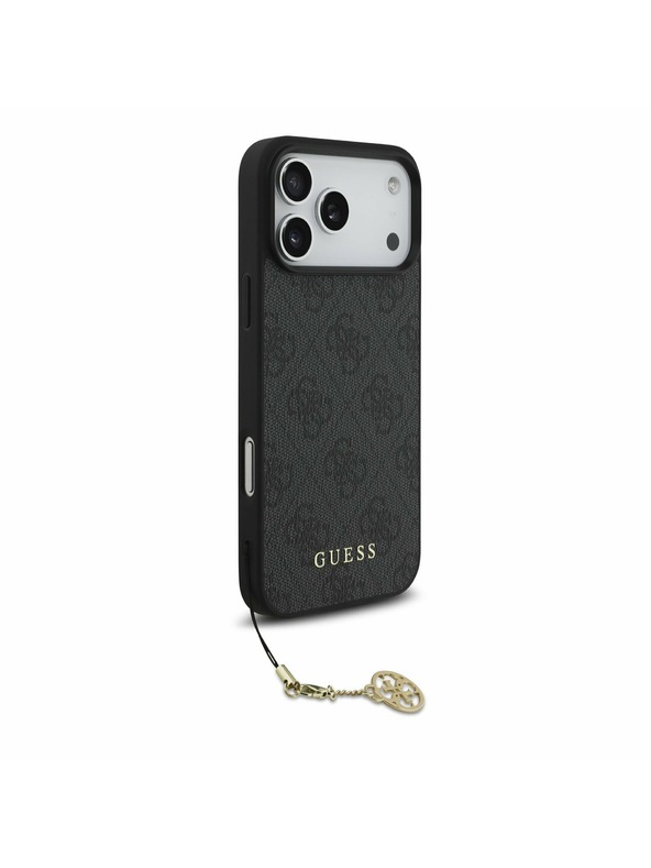 Guess Guess 4G Charm MagSafe Zadní Kryt pro iPhone 17 Pro Max Tone on Tone Grey