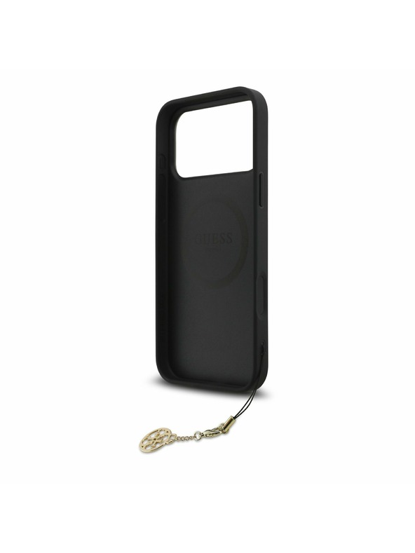 Guess Guess 4G Charm MagSafe Zadní Kryt pro iPhone 17 Pro Max Tone on Tone Grey