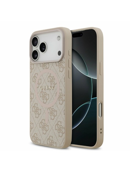 Guess Guess PU Leather 4G Colored Ring MagSafe Zadní Kryt pro iPhone 17 Pro Max Pink