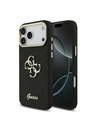 Guess Guess PU Fixed Glitter 4G Metal Frame Zadní Kryt pro iPhone 17 Pro Max Black