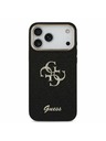 Guess Guess PU Fixed Glitter 4G Metal Frame Zadní Kryt pro iPhone 17 Pro Max Black