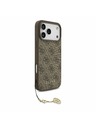 Guess Guess 4G Charm MagSafe Zadní Kryt pro iPhone 17 Pro Max Tone on Tone Brown
