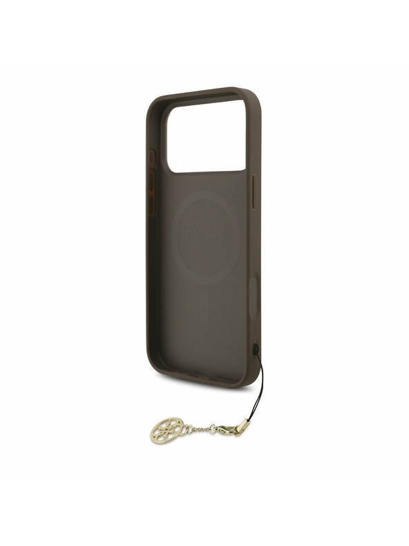 Guess Guess 4G Charm MagSafe Zadní Kryt pro iPhone 17 Pro Max Tone on Tone Brown