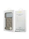 Guess Guess 4G Charm MagSafe Zadní Kryt pro iPhone 17 Pro Max Tone on Tone Brown