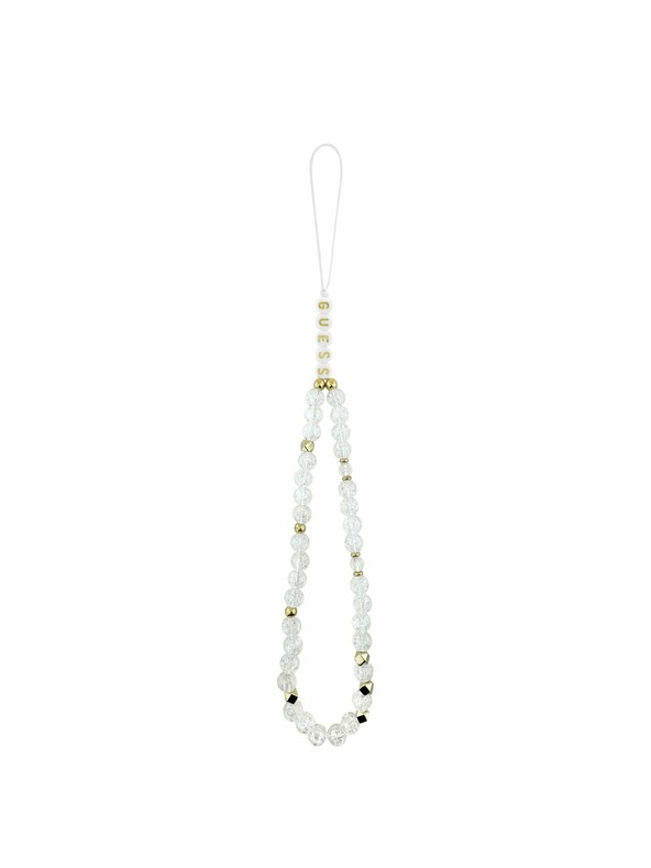 Guess Guess IML Glitter Script Strap MagSafe Zadní Kryt pro iPhone 17 Pro Max Transparent