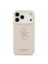 Guess Guess PU Grained 4G Logo Stand Camera Frame Zadní Kryt pro iPhone 17 Pro Max Pink