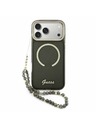 Guess Guess IML Glitter Script Strap MagSafe Zadní Kryt pro iPhone 17 Pro Max Black