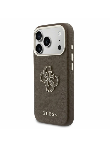 Guess Guess PU Resin Logo Zadní Kryt pro iPhone 17 Pro Max Brown