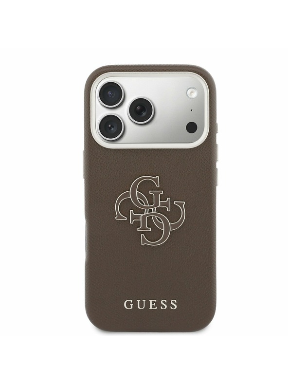 Guess Guess PU Resin Logo Zadní Kryt pro iPhone 17 Pro Max Brown