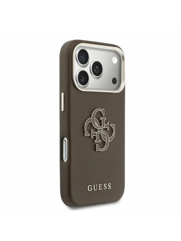Guess Guess PU Resin Logo Zadní Kryt pro iPhone 17 Pro Max Brown