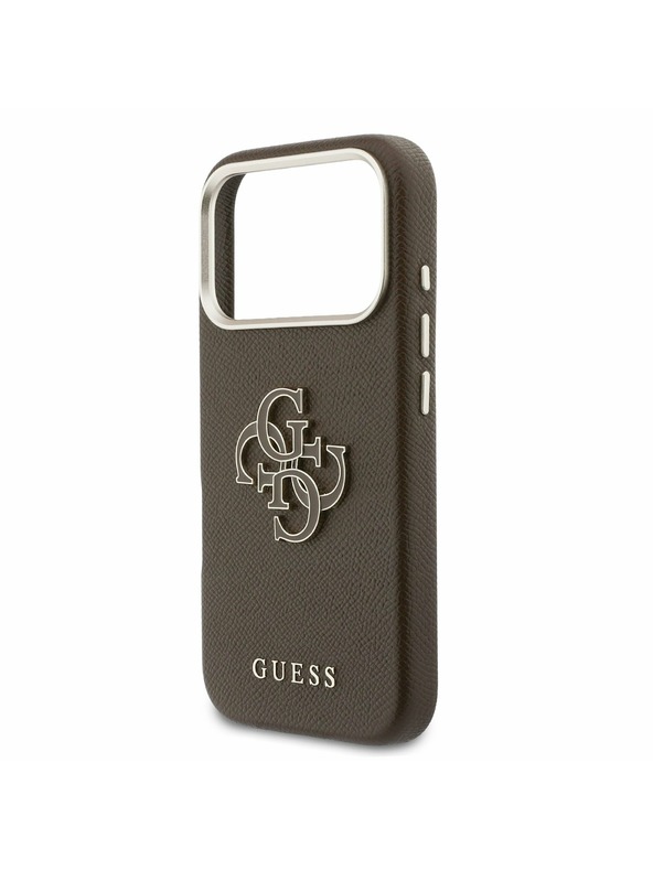 Guess Guess PU Resin Logo Zadní Kryt pro iPhone 17 Pro Max Brown