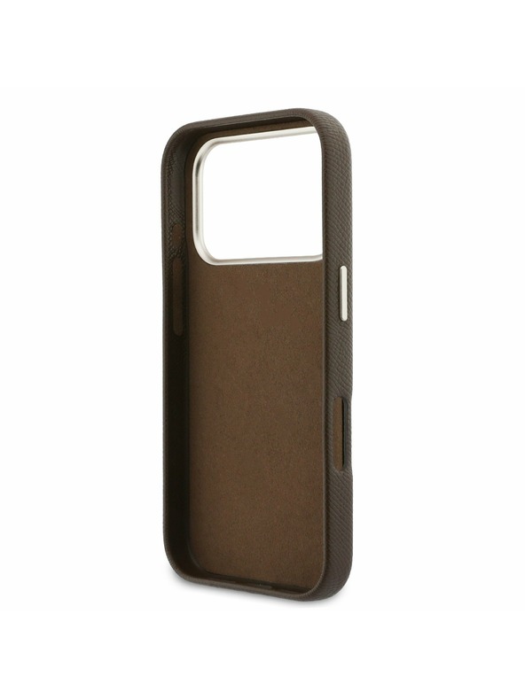 Guess Guess PU Resin Logo Zadní Kryt pro iPhone 17 Pro Max Brown
