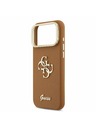 Guess Guess PU Grained 4G Logo Stand Camera Frame Zadní Kryt pro iPhone 17 Pro Max Brown