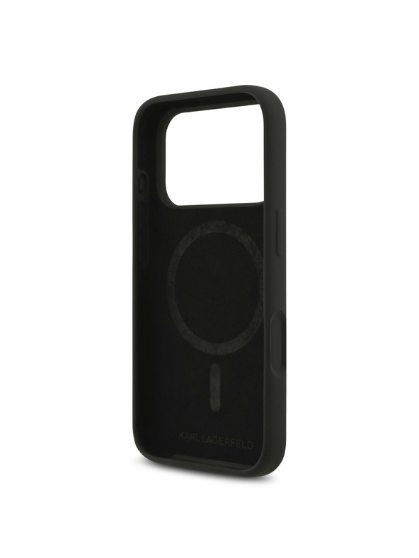 Karl Lagerfeld Karl Lagerfeld Liquid Silicone Karl and Choupette MagSafe Zadní Kryt pro iPhone 17 Pro Max Black