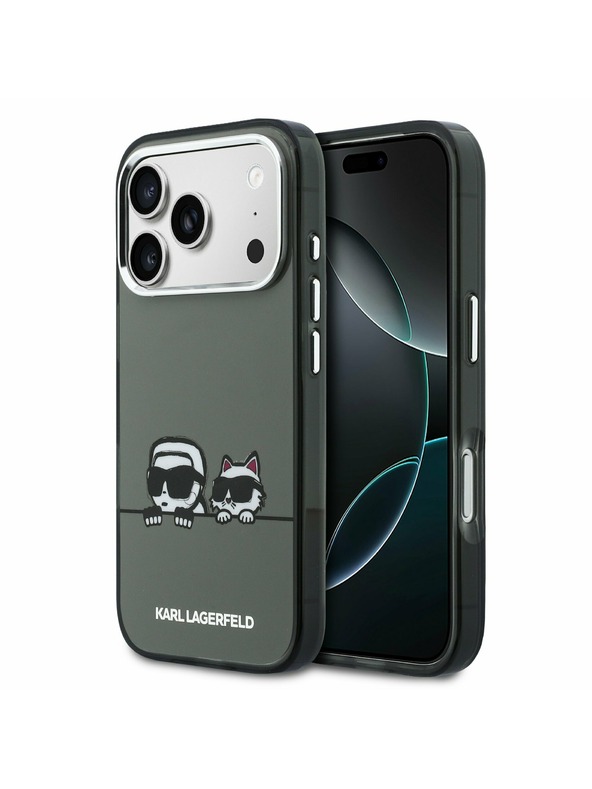 Karl Lagerfeld Karl Lagerfeld IML K&CH Heads Logo MagSafe Zadní Kryt pro iPhone 17 Pro Max Black