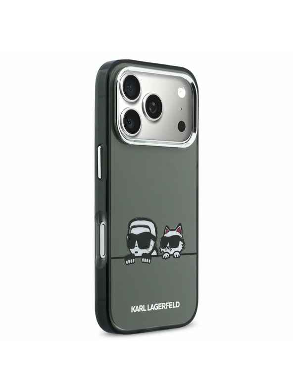 Karl Lagerfeld Karl Lagerfeld IML K&CH Heads Logo MagSafe Zadní Kryt pro iPhone 17 Pro Max Black