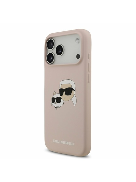 Karl Lagerfeld Karl Lagerfeld Liquid Silicone Double Heads MagSafe Zadní Kryt pro iPhone 17 Pro Max Pink