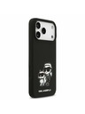 Karl Lagerfeld Karl Lagerfeld Liquid Silicone K&CH Sketch MagSafe Zadní Kryt pro iPhone 17 Pro Max Black
