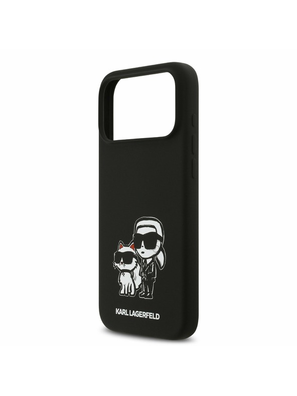Karl Lagerfeld Karl Lagerfeld Liquid Silicone K&CH Sketch MagSafe Zadní Kryt pro iPhone 17 Pro Max Black