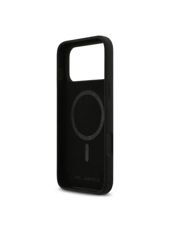 Karl Lagerfeld Karl Lagerfeld Liquid Silicone K&CH Sketch MagSafe Zadní Kryt pro iPhone 17 Pro Max Black
