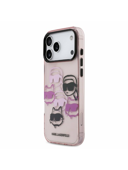 Karl Lagerfeld Karl Lagerfeld IML Multi K&CH Heads Zadní Kryt pro iPhone 17 Pro Max Pink
