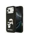Karl Lagerfeld Karl Lagerfeld 3D Rubber Karl and Choupette Zadní Kryt pro iPhone 17 Pro Max Black