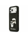 Karl Lagerfeld Karl Lagerfeld 3D Rubber Karl and Choupette Zadní Kryt pro iPhone 17 Pro Max Black
