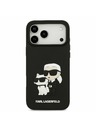 Karl Lagerfeld Karl Lagerfeld 3D Rubber Karl and Choupette Zadní Kryt pro iPhone 17 Pro Max Black