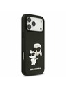 Karl Lagerfeld Karl Lagerfeld 3D Rubber Karl and Choupette Zadní Kryt pro iPhone 17 Pro Max Black