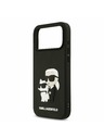 Karl Lagerfeld Karl Lagerfeld 3D Rubber Karl and Choupette Zadní Kryt pro iPhone 17 Pro Max Black
