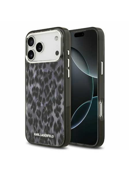 Karl Lagerfeld Karl Lagerfeld IML Leopard MagSafe Zadní Kryt pro iPhone 17 Pro Max Grey