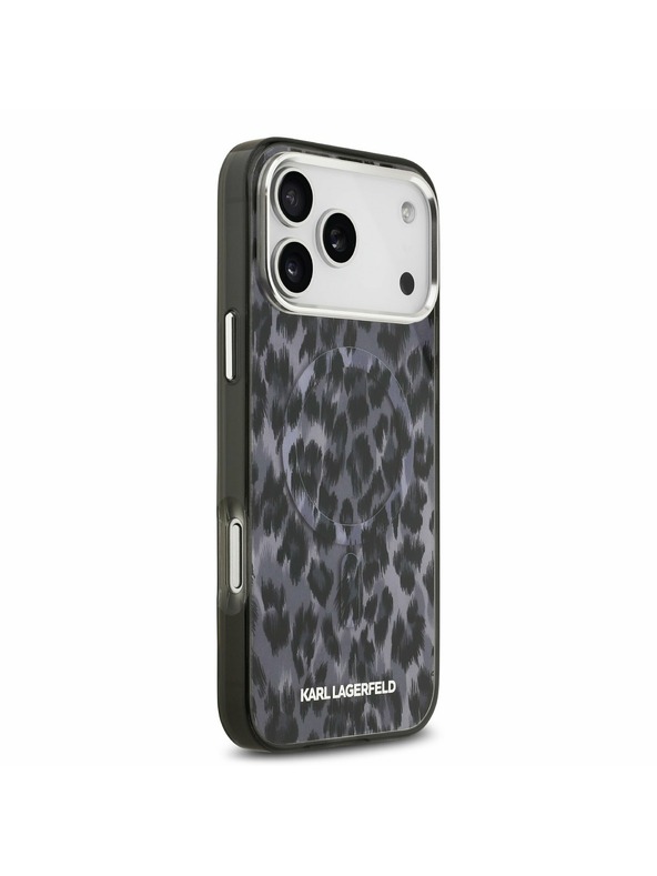 Karl Lagerfeld Karl Lagerfeld IML Leopard MagSafe Zadní Kryt pro iPhone 17 Pro Max Grey