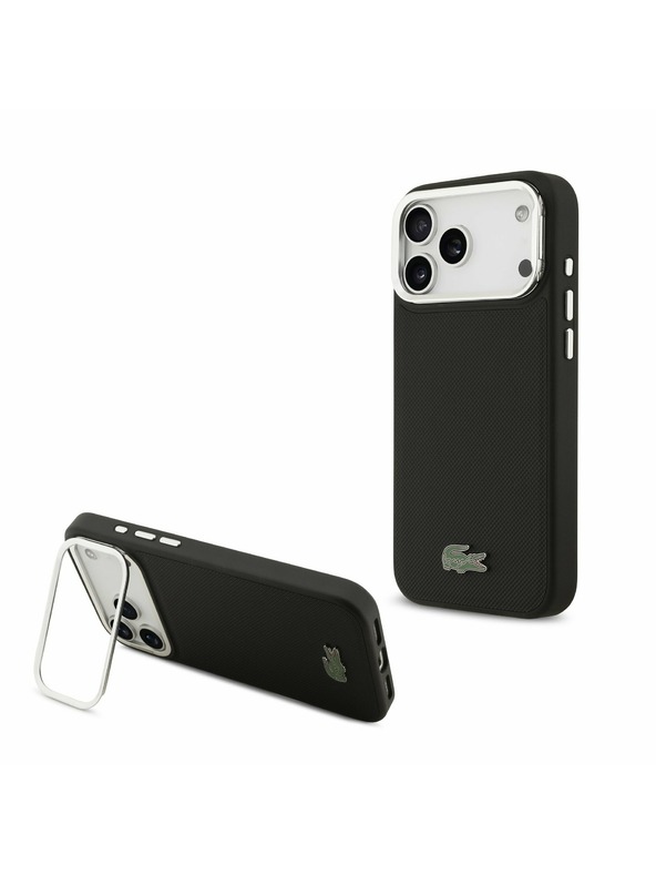 Lacoste Lacoste Iconic Petit Pique Camera Stand MagSafe Zadní Kryt pro iPhone 17 Pro Max Black