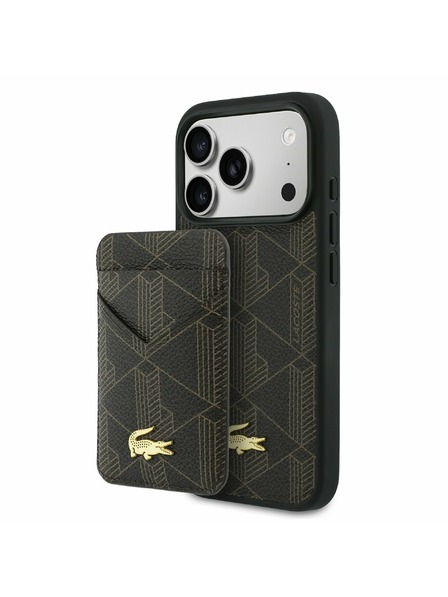 Lacoste Lacoste PVC Blend MagSafe Zadní Kryt + Peněženka pro iPhone 17 Pro Max Brown